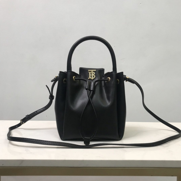B**rry bmonogram motif leather bucket bag