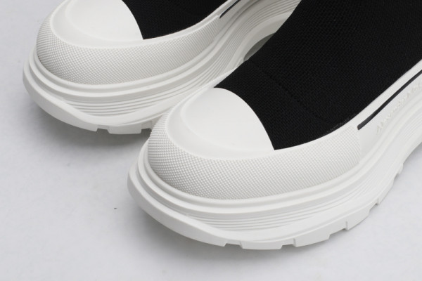 ale*d*r M*Q*en graffiti knit tread slick boot