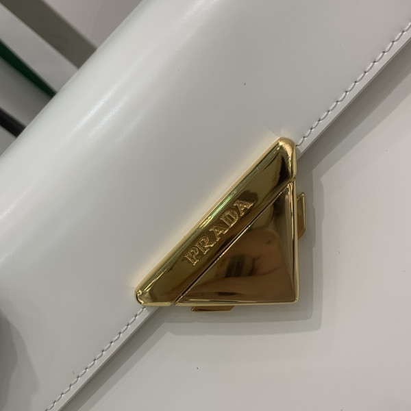 Pra*a medium brushed leather handbag