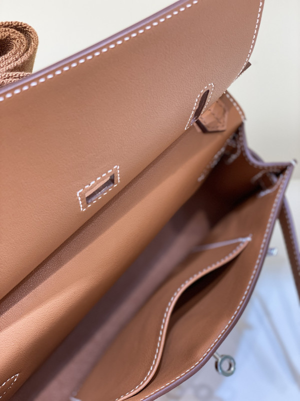 H**mes jypsiere mini bag in swift leather gris meyer