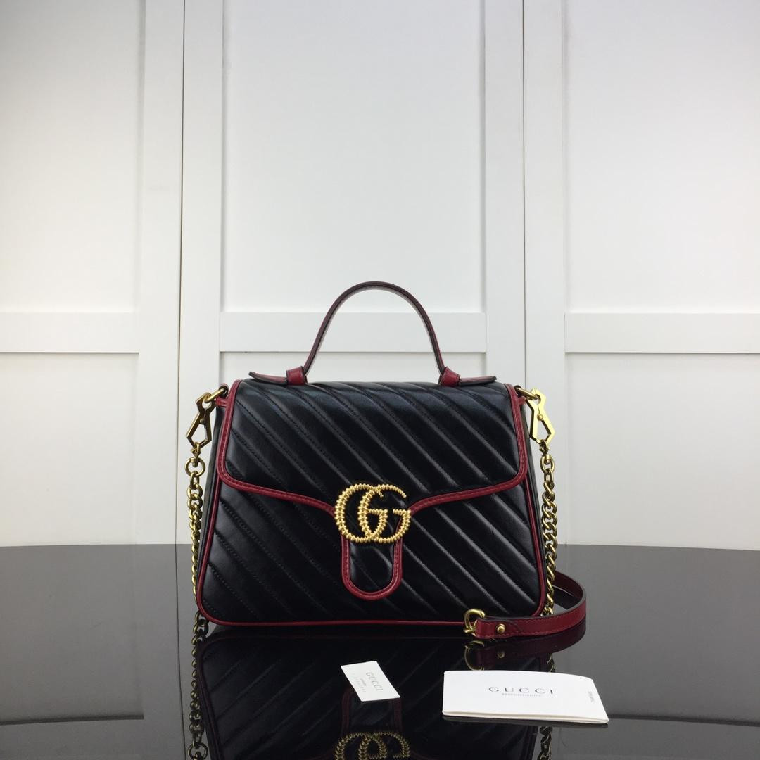G*u*i gg marmont small top handle bag